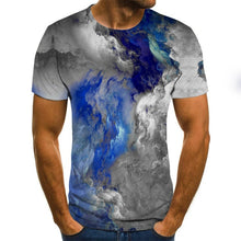 Load image into Gallery viewer, 2020 new flame men&#39;s T-shirt summer fashion short-sleeved 3D round neck tops smoke element shirt trendy men&#39;s T-shirt