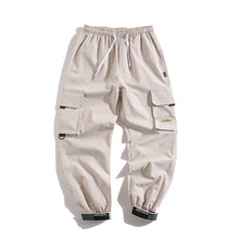 Load image into Gallery viewer, Men&#39;s Side Pockets Cargo Harem Pants 2020 Ribbons Black Hip Hop Casual Male Joggers Trousers Fashion Casual Streetwear Pants