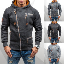 Load image into Gallery viewer, Plus Size Men&#39;s Hoodies Tracksuit 2020 Autumn Winter Drawstring Pocket Hooded Sweatshirt Long Sleeve Zip Slim Coat Male Jacket