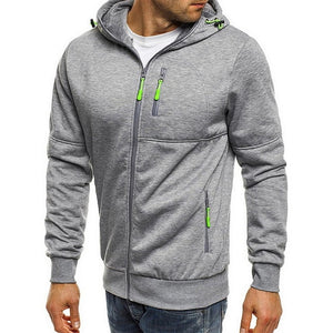 Plus Size Men's Hoodies Tracksuit 2020 Autumn Winter Drawstring Pocket Hooded Sweatshirt Long Sleeve Zip Slim Coat Male Jacket