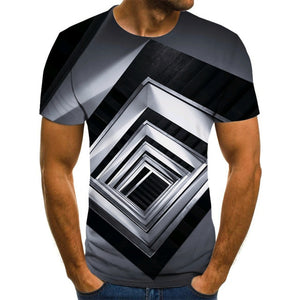 2020 new three-dimensional graphic T-shirt men's casual tops fun 3D men's T-shirt summer O-neck shirt plus size streetwear