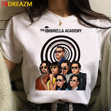 Load image into Gallery viewer, New The Umbrella Academy T Shirt Men Kawaii Summer Tops Cartoon T-shirt Cha-Cha Diego Graphic Tees Funny Harajuku Tshirt Male