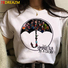 Load image into Gallery viewer, New The Umbrella Academy T Shirt Men Kawaii Summer Tops Cartoon T-shirt Cha-Cha Diego Graphic Tees Funny Harajuku Tshirt Male