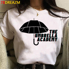 Load image into Gallery viewer, New The Umbrella Academy T Shirt Men Kawaii Summer Tops Cartoon T-shirt Cha-Cha Diego Graphic Tees Funny Harajuku Tshirt Male