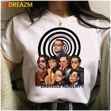 Load image into Gallery viewer, New The Umbrella Academy T Shirt Men Kawaii Summer Tops Cartoon T-shirt Cha-Cha Diego Graphic Tees Funny Harajuku Tshirt Male