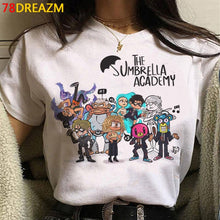 Load image into Gallery viewer, New The Umbrella Academy T Shirt Men Kawaii Summer Tops Cartoon T-shirt Cha-Cha Diego Graphic Tees Funny Harajuku Tshirt Male