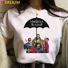 Load image into Gallery viewer, New The Umbrella Academy T Shirt Men Kawaii Summer Tops Cartoon T-shirt Cha-Cha Diego Graphic Tees Funny Harajuku Tshirt Male