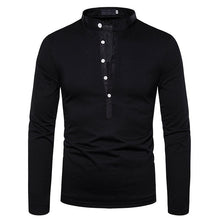 Load image into Gallery viewer, Men T-shirt Men Shirt Long Sleeve T-shirt Solid Color Tops New Clothing  Autumn Streetwear Casual Fashion Men T-shirt