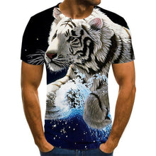 Load image into Gallery viewer, Summer 2020 new 3D printed T-shirt animal print men&#39;s T-shirt print casual T-shirt O-neck hip hop short sleeve size 110-6XL