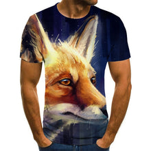 Load image into Gallery viewer, Summer 2020 new 3D printed T-shirt animal print men&#39;s T-shirt print casual T-shirt O-neck hip hop short sleeve size 110-6XL