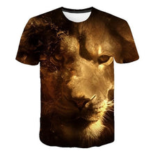 Load image into Gallery viewer, Summer 2020 new 3D printed T-shirt animal print men&#39;s T-shirt print casual T-shirt O-neck hip hop short sleeve size 110-6XL