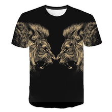 Load image into Gallery viewer, Summer 2020 new 3D printed T-shirt animal print men&#39;s T-shirt print casual T-shirt O-neck hip hop short sleeve size 110-6XL
