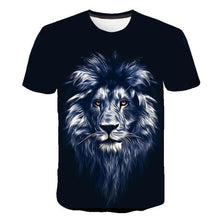 Load image into Gallery viewer, Summer 2020 new 3D printed T-shirt animal print men&#39;s T-shirt print casual T-shirt O-neck hip hop short sleeve size 110-6XL