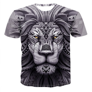 Summer 2020 new 3D printed T-shirt animal print men's T-shirt print casual T-shirt O-neck hip hop short sleeve size 110-6XL