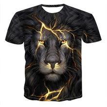 Load image into Gallery viewer, Summer 2020 new 3D printed T-shirt animal print men&#39;s T-shirt print casual T-shirt O-neck hip hop short sleeve size 110-6XL