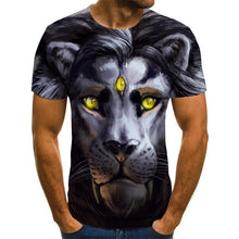 Load image into Gallery viewer, Summer 2020 new 3D printed T-shirt animal print men&#39;s T-shirt print casual T-shirt O-neck hip hop short sleeve size 110-6XL