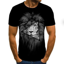 Load image into Gallery viewer, Summer 2020 new 3D printed T-shirt animal print men&#39;s T-shirt print casual T-shirt O-neck hip hop short sleeve size 110-6XL