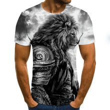 Load image into Gallery viewer, Summer 2020 new 3D printed T-shirt animal print men&#39;s T-shirt print casual T-shirt O-neck hip hop short sleeve size 110-6XL