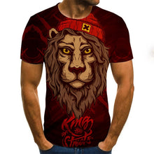 Load image into Gallery viewer, Summer 2020 new 3D printed T-shirt animal print men&#39;s T-shirt print casual T-shirt O-neck hip hop short sleeve size 110-6XL