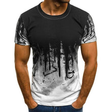 Load image into Gallery viewer, Fashion men's t-shirt ink painting style hand-painted printing casual casual men's street t-shirt men's O-neck shirt