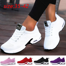 Load image into Gallery viewer, Fashion Women Lightweight Sneakers Running Shoes Outdoor Sports Shoes Breathable Mesh Comfort Running Shoes Air Cushion Lace Up
