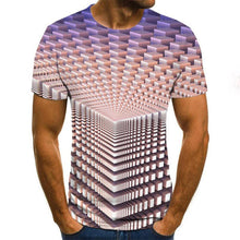 Load image into Gallery viewer, Three-dimensional vortex Men Tshirt 3D Printed Summer O-Neck Daily Casual Funny T shirt