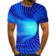 Load image into Gallery viewer, Three-dimensional vortex Men Tshirt 3D Printed Summer O-Neck Daily Casual Funny T shirt