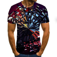 Load image into Gallery viewer, Three-dimensional vortex Men Tshirt 3D Printed Summer O-Neck Daily Casual Funny T shirt