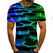 Load image into Gallery viewer, Three-dimensional vortex Men Tshirt 3D Printed Summer O-Neck Daily Casual Funny T shirt