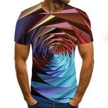 Load image into Gallery viewer, Three-dimensional vortex Men Tshirt 3D Printed Summer O-Neck Daily Casual Funny T shirt