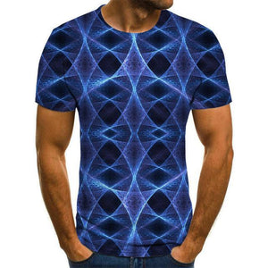 Three-dimensional vortex Men Tshirt 3D Printed Summer O-Neck Daily Casual Funny T shirt