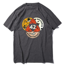 Load image into Gallery viewer, Unisex 100% Cotton 42 The Answer To Life The Universe And Everything Douglas Adams Black Men's T-shirt  Women Soft Tee Tshirt