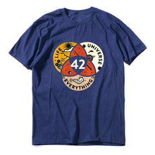 Load image into Gallery viewer, Unisex 100% Cotton 42 The Answer To Life The Universe And Everything Douglas Adams Black Men's T-shirt  Women Soft Tee Tshirt