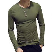 Load image into Gallery viewer, Men T Shirt Long leeve Cotton Spring Autumn Thermal Undershirt Armor Mens T Shirts Full Sleeve Round Neck Casual Men&#39;S Tees