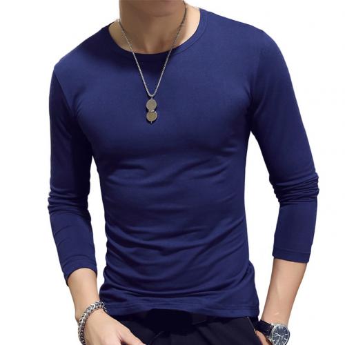 Men T Shirt Long leeve Cotton Spring Autumn Thermal Undershirt Armor Mens T Shirts Full Sleeve Round Neck Casual Men'S Tees