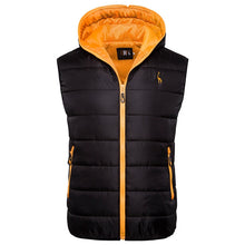 Load image into Gallery viewer, 2019 New Giraffe Brand Winter Jacket Men Hoodied Vest Men Zipper Mens Jacket Sleeveless Casual Winter Waistcoat Men