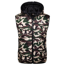 Load image into Gallery viewer, 2019 New Giraffe Brand Winter Jacket Men Hoodied Vest Men Zipper Mens Jacket Sleeveless Casual Winter Waistcoat Men