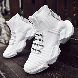 Socks Sneakers Men Knit Upper Breathable Sport Shoes Sock Boots Man Shoes High Top Running Shoes for Men Zapatillas De Deporte