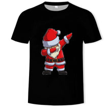 Load image into Gallery viewer, Christmas 3D printing fashion men&#39;s and women&#39;s short-sleeved T-shirt soft material outdoor casual loose men&#39;s T-shirt