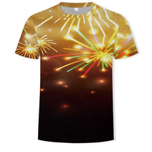 Load image into Gallery viewer, Christmas 3D printing fashion men&#39;s and women&#39;s short-sleeved T-shirt soft material outdoor casual loose men&#39;s T-shirt