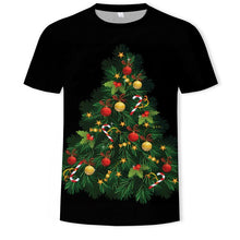 Load image into Gallery viewer, Christmas 3D printing fashion men&#39;s and women&#39;s short-sleeved T-shirt soft material outdoor casual loose men&#39;s T-shirt