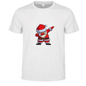 Christmas 3D printing fashion men's and women's short-sleeved T-shirt soft material outdoor casual loose men's T-shirt