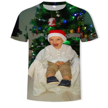 Load image into Gallery viewer, Christmas 3D printing fashion men&#39;s and women&#39;s short-sleeved T-shirt soft material outdoor casual loose men&#39;s T-shirt