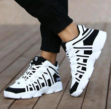 Load image into Gallery viewer, Large Size PU Leather Men&#39;s Running Shoes Men&#39;s White Sports Shoes Women Sport Shoes for Men Sneakers Red Basket Walk GME-0105
