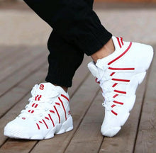 Load image into Gallery viewer, Large Size PU Leather Men&#39;s Running Shoes Men&#39;s White Sports Shoes Women Sport Shoes for Men Sneakers Red Basket Walk GME-0105