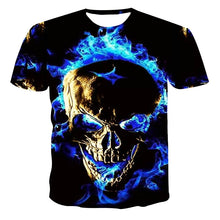 Load image into Gallery viewer, Fashion Summer T-Shirt Men 2021 3D Skull Printing Men's T-Shirt Breathable Streetwear Splicing Printing T Shirt Men XXS-6XL