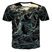 Load image into Gallery viewer, Fashion Summer T-Shirt Men 2021 3D Skull Printing Men's T-Shirt Breathable Streetwear Splicing Printing T Shirt Men XXS-6XL