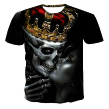 Load image into Gallery viewer, Fashion Summer T-Shirt Men 2021 3D Skull Printing Men's T-Shirt Breathable Streetwear Splicing Printing T Shirt Men XXS-6XL