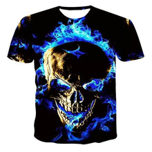 Load image into Gallery viewer, Fashion Summer T-Shirt Men 2021 3D Skull Printing Men's T-Shirt Breathable Streetwear Splicing Printing T Shirt Men XXS-6XL