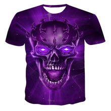 Load image into Gallery viewer, Fashion Summer T-Shirt Men 2021 3D Skull Printing Men's T-Shirt Breathable Streetwear Splicing Printing T Shirt Men XXS-6XL